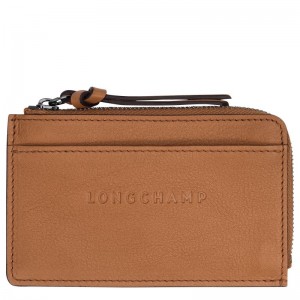 Men Longchamp 3D Card Holder Beige | Ireland-361CNYROW