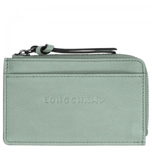 Men Longchamp 3D Card Holder Blue Green | Ireland-710EGFBCV
