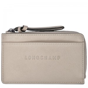 Men Longchamp 3D Card Holder Brown | Ireland-984UIKJCF