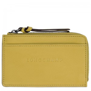 Men Longchamp 3D Card Holder Yellow | Ireland-327DQSVEM
