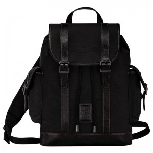 Men Longchamp Boxford Backpack Black | Ireland-674ERZFDU