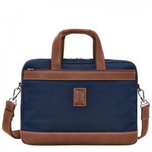 Men Longchamp Boxford L Briefcase Blue | Ireland-092CALHNT