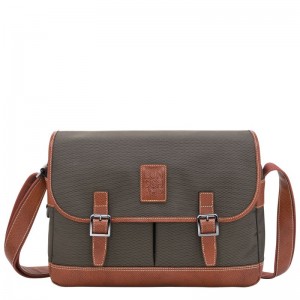 Men Longchamp Boxford L Crossbody Bag Brown | Ireland-278DUFLHV