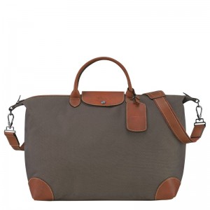 Men Longchamp Boxford L Travel Bag Brown | Ireland-278FATDRU