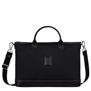 Men Longchamp Boxford S Briefcase Black | Ireland-351FNLIAS
