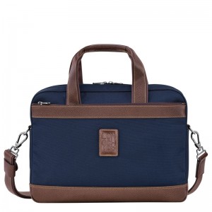 Men Longchamp Boxford S Briefcase Blue | Ireland-823GFJLIV
