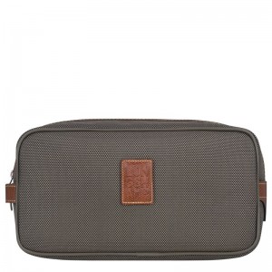 Men Longchamp Boxford Toiletry Bags Brown | Ireland-708ESDLKG
