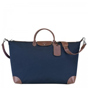 Men Longchamp Boxford Xl Travel Bag Blue | Ireland-034PUXHVS