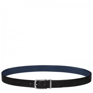 Men Longchamp Delta Box Belt Black / Navy | Ireland-907GBNOZT