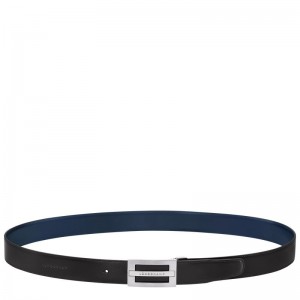 Men Longchamp Delta Box Belt Black / Navy | Ireland-157UTBVSP
