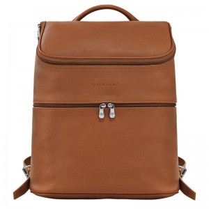Men Longchamp Le Foulonné Backpack Brown | Ireland-892JEKPGI