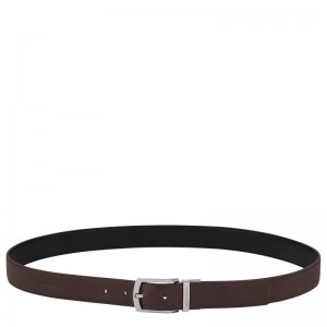 Men Longchamp Le Foulonné Belt Beige / Black | Ireland-328ZGLYWQ