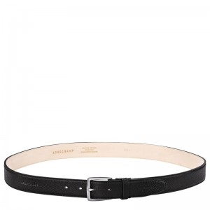Men Longchamp Le Foulonné Belt Black | Ireland-972QZXICA