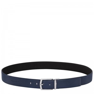 Men Longchamp Le Foulonné Belt Navy / Black | Ireland-679UAGPSZ