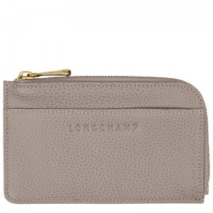 Men Longchamp Le Foulonné Card Holder Beige | Ireland-549ACIXDP
