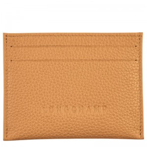 Men Longchamp Le Foulonné Card Holder Brown | Ireland-138QWSNPB