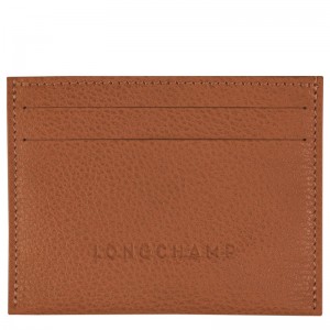 Men Longchamp Le Foulonné Card Holder Brown | Ireland-206LDATFG