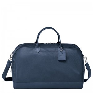 Men Longchamp Le Foulonné L Travel Bag Navy | Ireland-418JHCVWY