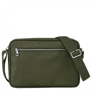 Men Longchamp Le Foulonné M Camera Crossbody Bag Khaki | Ireland-309YMUPJG
