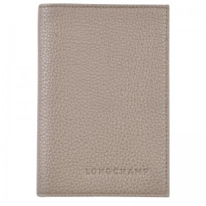 Men Longchamp Le Foulonné Passport Holder Beige | Ireland-984SNMERW