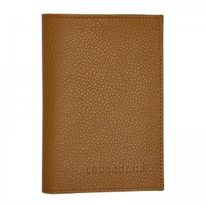 Men Longchamp Le Foulonné Passport Holder Brown | Ireland-198JEROQW