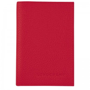 Men Longchamp Le Foulonné Passport Holder Red | Ireland-032CRGPXA