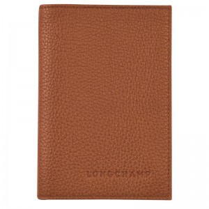 Men Longchamp Le Foulonné Passport Holder Brown | Ireland-349MRPIAC