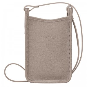 Men Longchamp Le Foulonné Phone Case Beige | Ireland-690FNPBQZ