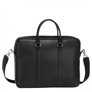 Men Longchamp Le Foulonné S Briefcase Black | Ireland-423QKAMLR