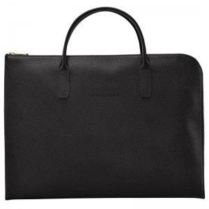 Men Longchamp Le Foulonné S Briefcase Black | Ireland-513HQLKSJ