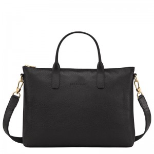 Men Longchamp Le Foulonné S Briefcase Black | Ireland-462ERQLJK