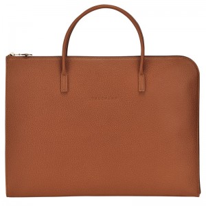 Men Longchamp Le Foulonné S Briefcase Brown | Ireland-503BRJPZW