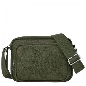 Men Longchamp Le Foulonné S Camera Crossbody Bag Khaki | Ireland-510HIOQXV