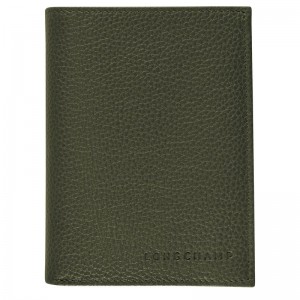 Men Longchamp Le Foulonné Wallet Khaki | Ireland-360JSLWHN