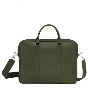 Men Longchamp Le Foulonné Xs Briefcase Khaki | Ireland-185BJUGVF