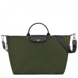 Men Longchamp Le Pliage Energy L Travel Bag Khaki | Ireland-895VNCGHU