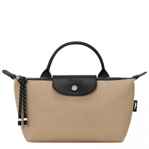 Men Longchamp Le Pliage Energy Pouch Brown | Ireland-201GNJQBS