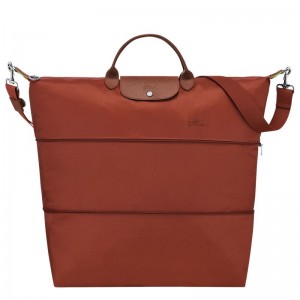 Men Longchamp Le Pliage Green Expandable Travel Bag Brown | Ireland-469DBHQRG
