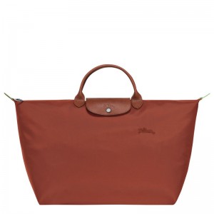 Men Longchamp Le Pliage Green L Travel Bag Brown | Ireland-954XQNHBG