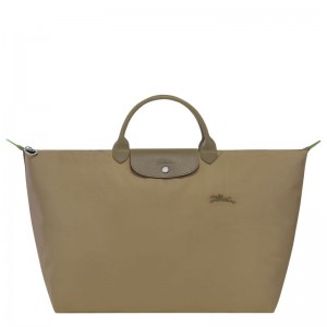 Men Longchamp Le Pliage Green L Travel Bag Olive | Ireland-267RCWSQU