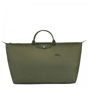 Men Longchamp Le Pliage Green Xl Travel Bag Dark Green | Ireland-437ZYONIS
