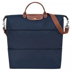 Men Longchamp Le Pliage Original Expandable Travel Bag Navy | Ireland-469CBNGMR