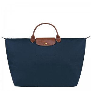 Men Longchamp Le Pliage Original L Travel Bag Navy | Ireland-397SFJMWO