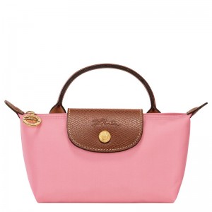 Men Longchamp Le Pliage Original With Handle Pouch Pink | Ireland-185IAPQMW