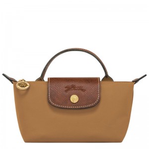 Men Longchamp Le Pliage Original With Handle Pouch Brown | Ireland-609STHJRU