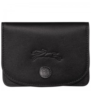 Men Longchamp Le Pliage Xtra Card Holder Black | Ireland-408XSLGFP