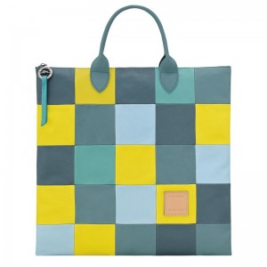Men Longchamp Re-play L Handbag Blue / Yellow | Ireland-067FQEIJK