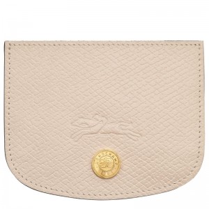 Men Longchamp Épure Card Holder Beige | Ireland-310LFQUSW