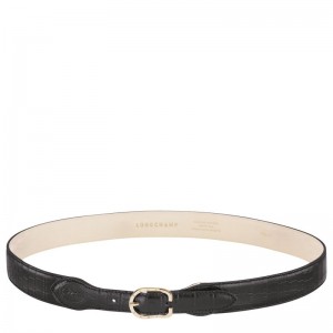 Women Longchamp 1980 Belt Black | Ireland-915ZNDYPG