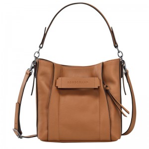 Women Longchamp 3D S Crossbody Bag Beige | Ireland-703AFNDYX